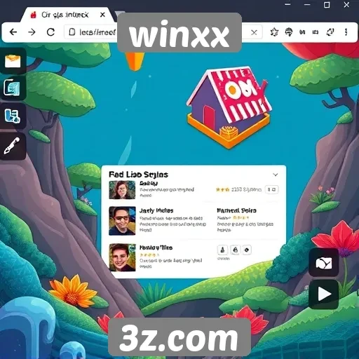 Interface do usuário do winxx e experiência de navegação